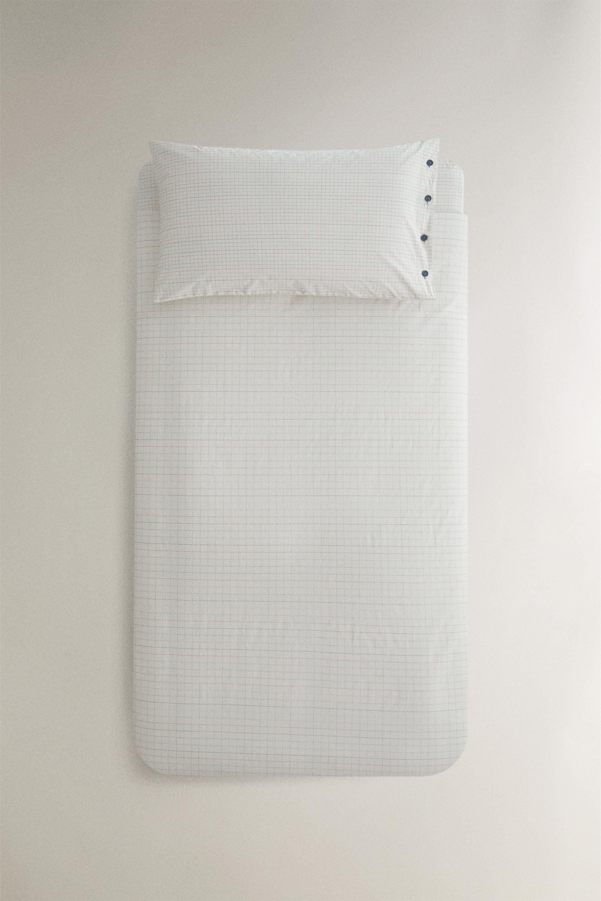 COUETTE ENFANT COTON CARREAUX